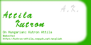 attila kutron business card